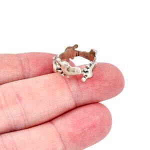 Vintage Sterling Silver 925 Beau Footprints Ring – Size 6